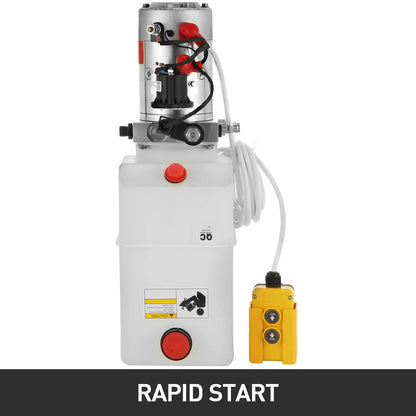 Hydraulische Pomp – Hydraulische Unit – Hydraulisch Systeem – Elektrische Pomp – Kiepwagen Pomp – 12V Motor – 7 Liter Kunststof Reservoir - QUORE
