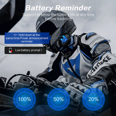 Motorfietsintercom - Helmintercom - MotorfietshelmHeadset - Bluetooth Helmintercom - Helm - Motorfietsaccessoires - 2PCs - 8 Riders - 2000M - FM-radio, muziek delen.