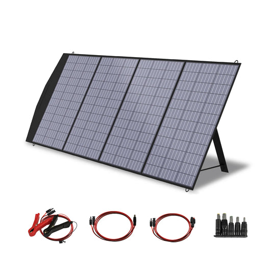 AllPowers - Zonnepaneel - Opvouwbaar zonnepaneel - Monokristallijn silicium - 18V - 100W - Zwart - QUORE