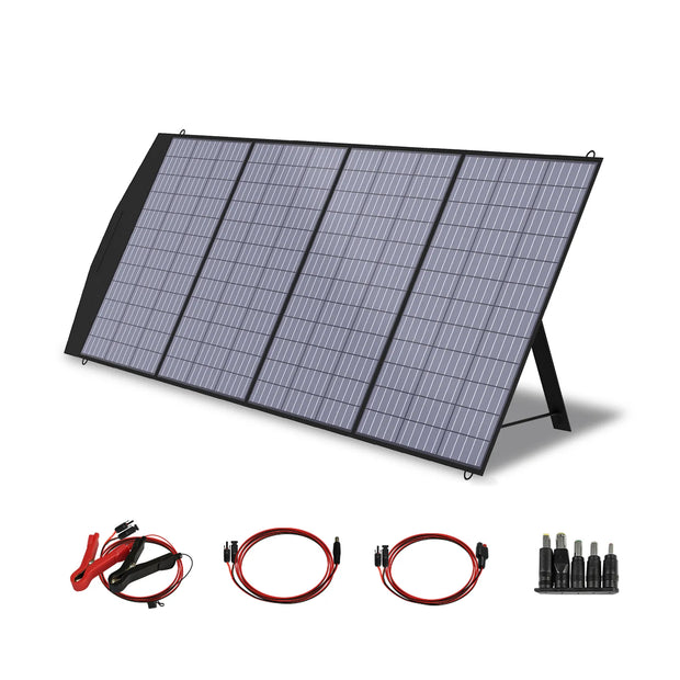 AllPowers - AP-SP-033-BLA - Zonnepaneel - Opvouwbaar Zonnepaneel - Zonnepanelen Compleet Pakket - Monokristallijn Silicium - 140W - 18V - Zwart