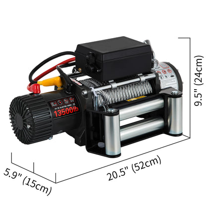 Lier - Takel - Kabeltakel - Elektrische - Kettingtakel - 12V DC - 6125Kg - met 28m Stalen Kabel en Draadloze Afstandsbediening - Voor Auto, Trailer, Offroad en ATV