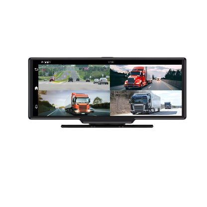 10.26 Inch Touch Screen 4 Cameras Dashcam 4G Android 9 WiFi ADAS 2GB+32GB GPS 360° Panoramic Video Recorder Parking Monitor