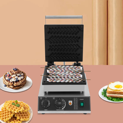 Wafelijzer – Wafel Maker – Wafelijzer Tarwestengel – Wafel Bakker – Wafelijzer 4 Wafels – Gietaluminium – Non-Stick Coating