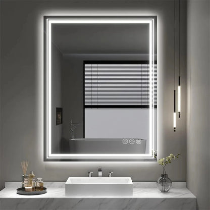 Badkamerspiegel – Led Spiegel – Anti-Fog Spiegel – Touch Spiegel – Waterbestendig Spiegel – 5 Mm Hd Glas – Instelbare Verlichting