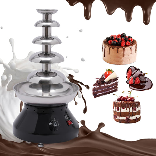 Chocoladefontein – Chocoladefontein 5 Lagen – Chocolade Fontein – Fonduefontein – Fondue Set – 3000 ml Capaciteit – Roestvrij Staal & BPA-vrij
