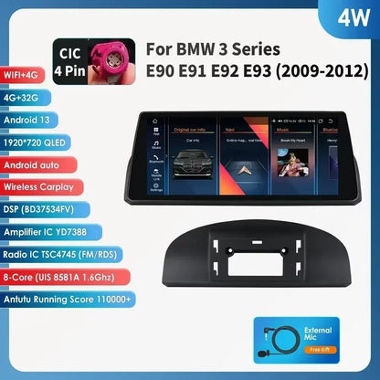 Android 14 Autoradio – Multimedia Systeem – Carplay Radio – 10,25 Inch Touchscreen – 4G Connectiviteit – Compatibel BMW 3- en 5-Serie E92 09-12 – Snelle 6-Core Processor – Built-in Canbus Module