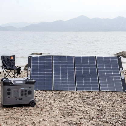 Opvouwbaar Zonnepaneel – Draagbaar Solar Paneel – Mobiel Zonnepaneel – Camping Zonnepaneel – 400W Vermogen – 23% Hoog Rendement – IP65 Spatwaterdicht – Inclusief Kickstand