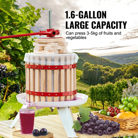 Handmatige Sapcentrifuge - Kitchen Citruspers - Handmatige Fruitpers - 12L - Sinaasappel- en Druivenpers - Hout & Metaal