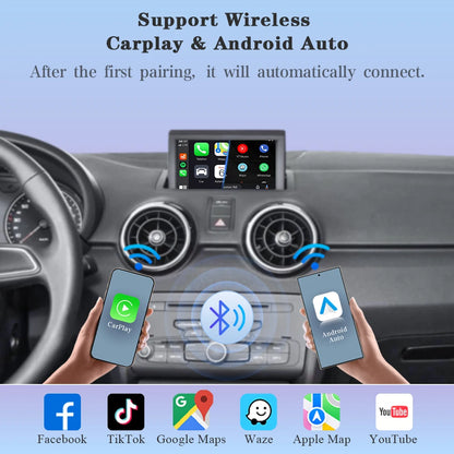 Draadloze CarPlay Interface Box – CarPlay Adapter – Android Auto Module – Mirror Link Interface – AirPlay Ontvanger – Geschikt Voor Audi A1 Q3 2012-2018 – Inclusief GPS Navigatie – Bluetooth Handsfree Bellen