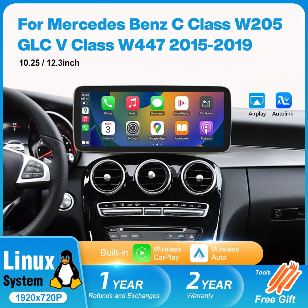 Multimedia Speler – Car Radio – Navigatiesysteem – Touchscreen – Auto Stereo – Draadloos CarPlay & Android Auto – 12,3 Inch Scherm – Geïntegreerde GPS Navigatie - QUORE