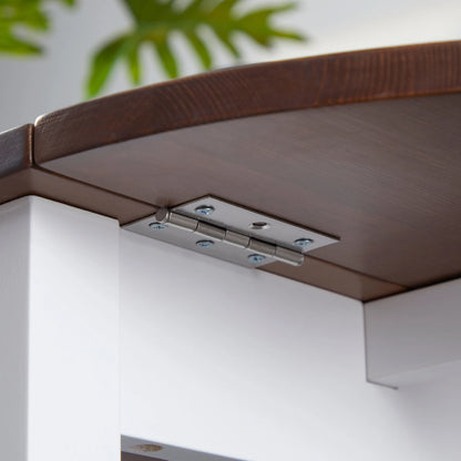 Eettafel – Uitklapbare Tafel – Grenenhouten Tafel – Compacte Eettafel – Flexibel Formaat – Onderhoudsvriendelijk - 140 x 70 x 75 cm - Bruin