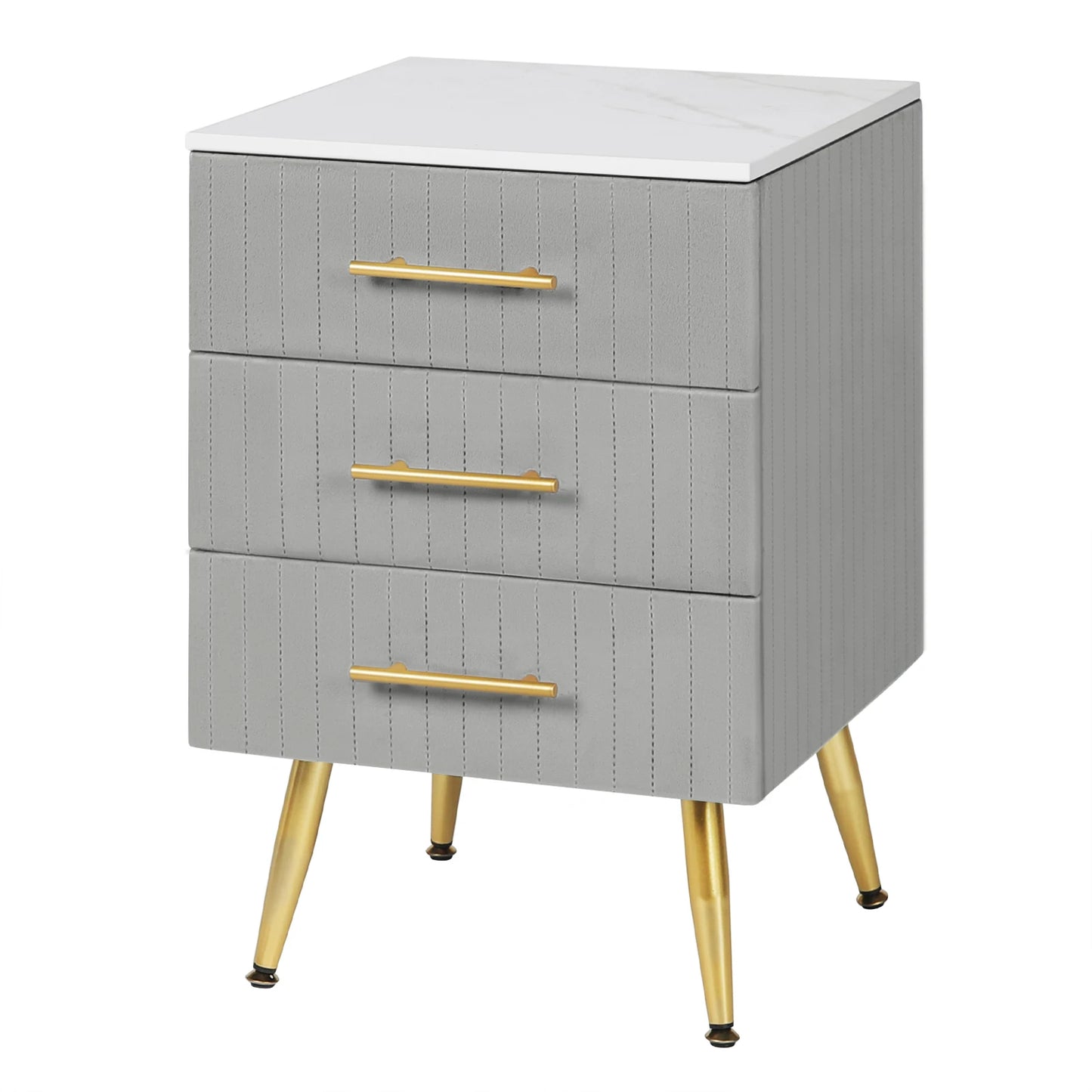 Ladekast - Commode - Opbergkast - met Verwijderbare Verschoontafel – 3 Lades - Moderne Nachtkastje - 40,5x62x41 cm – Slaapkamer Bijzetkast - Koffietafel - Grijs
