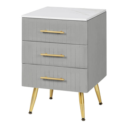 Ladekast - Commode - Opbergkast - met Verwijderbare Verschoontafel – 3 Lades - Moderne Nachtkastje - 40,5x62x41 cm – Slaapkamer Bijzetkast - Koffietafel - Grijs
