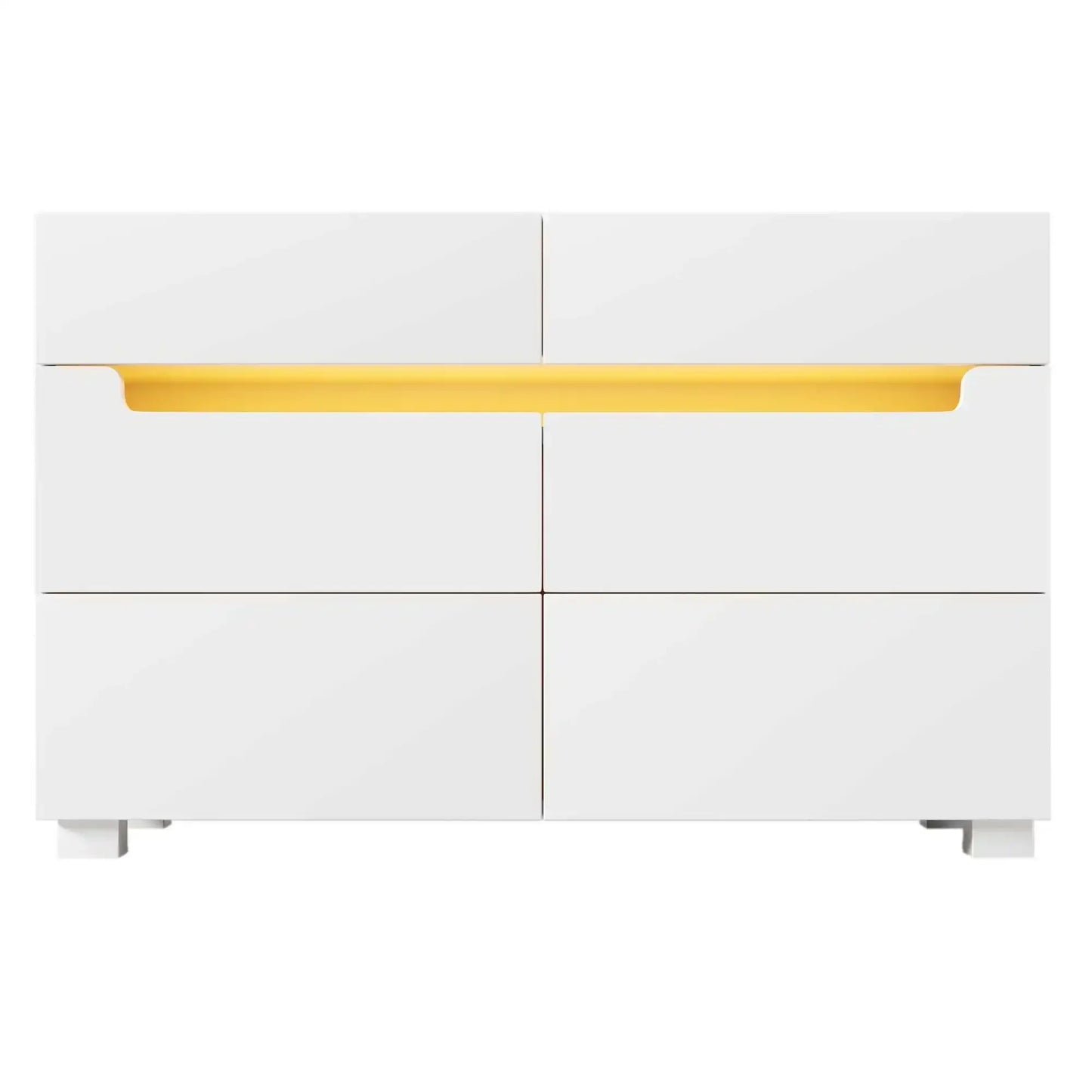 Ladekast – Opberger – Kast Met Lades – Meubel – Slaapkamerkast – 6 Ruime Lades – Smart LED-Verlichting - QUORE