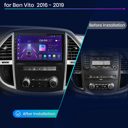 Android Autostereo – Inbouwradio – Multimedia Systeem – Navigatie Radio – Touchscreen Radio – 9 Inch IPS Scherm – Draadloze CarPlay & Android Auto