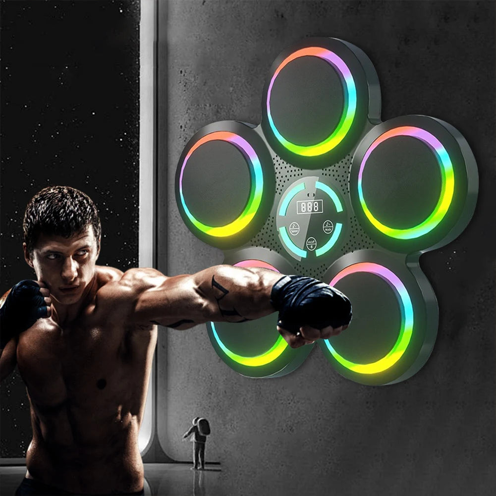 Music Boxing Machine - Music Boxing Machine voor de Muur - Interactieve Muur Boks Trainer - Interactieve Boks Trainer met Bluetooth - Alleen Machine - Zwart