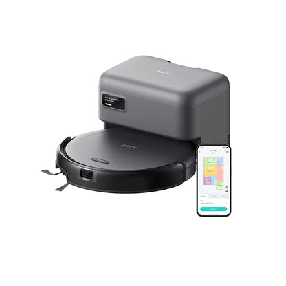Robotstofzuiger – Robotstofzuiger Met Laadstation – Dweilrobot – Dweilfunctie – Automatisch Leegstation – Ultradun Design 7,3 cm – Grote Stofbak >2 L