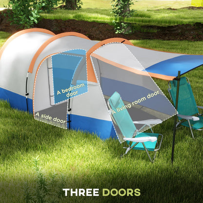 Tent – Kampeertent – Familie Tent – Weekendtent – Waterdicht Polyester – 420x200x150 cm – Glasfiberstokken