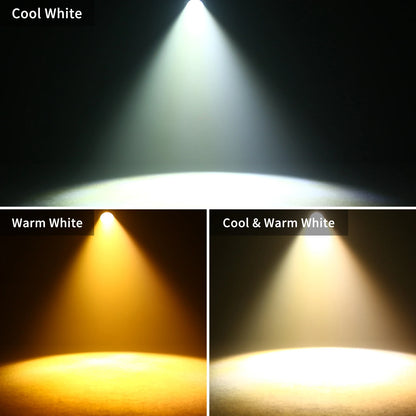 LED Par Light – LED Stage Light – DJ Licht – Theaterverlichting – Focusing Face Light – EU Plug 2PCS – 200W Dual-Color COB LED – Verstelbare Zoom 10-60° met DMX512