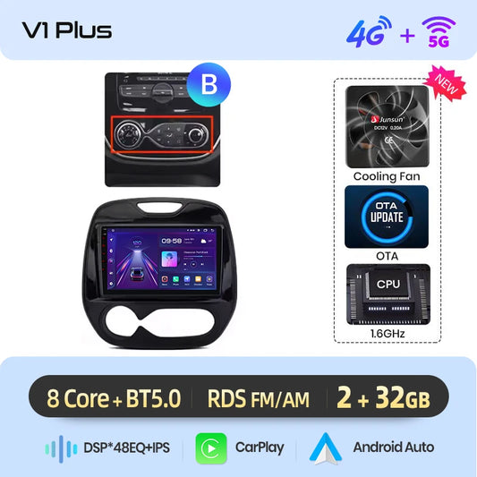 Android Multimedia Unit – Autoradio – Navigatiesysteem – Infotainment Systeem – Touchscreen Radio – 9 Inch HD Scherm – Draadloze CarPlay & Android Auto – 4x45W DSP Geluid