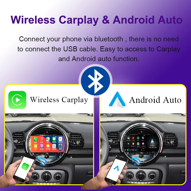 Draadloze CarPlay Adapter – Android Auto Interface – Bluetooth Multimedia Ontvanger – Auto Smartphone Integratie – BMW Mini NBT Variant – Plug & Play Installatie – Verbeterde Geluidskwaliteit - QUORE