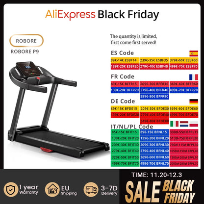 Loopband – Hardloopband – Wandelband – Treadmill – Walking Pad – 3.0 PK Stil Motor – Inklapbaar Met Schokdemping