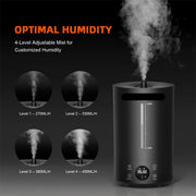 Luchtbevochtiger - Aromatherapie – Koele mistbevochtiger voor planten - 6L - QUORE