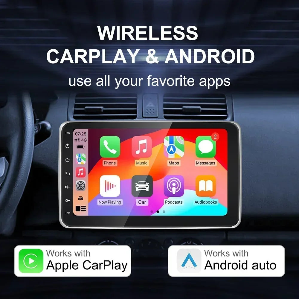 Autoradio – Multimedia Speler – Car Radio – Android Radio – 1 DIN – 10 Inch Draaibaar Touchscreen – Android 10 OS – Bluetooth 5.0 – Apple CarPlay & Android Auto