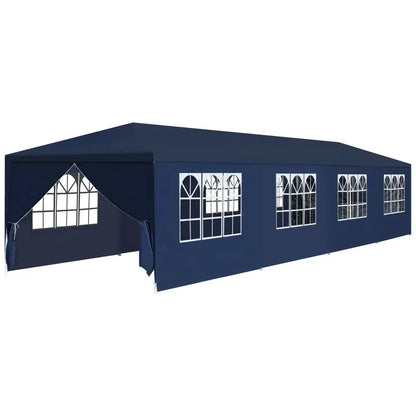 Tuinpaviljoen – Partytent – Tuitent – Overkapping – Waterdicht – 3 x 12 Meter – Roestvrij Staal Frame - Blauw