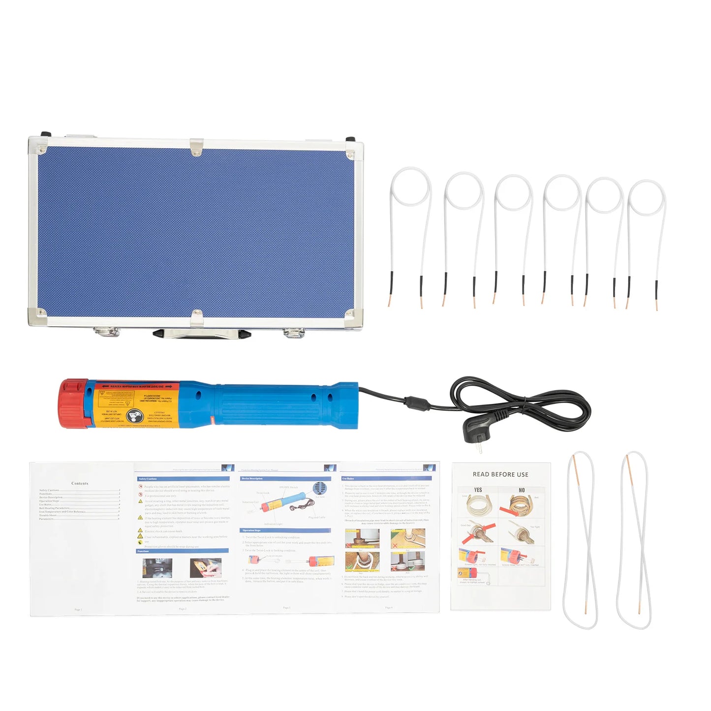 Magnetische Inductieverhitter – Roestverwijderaar – Warmtegever – Roest Losmaken – Vastzittende Moeren – 1100W Vermogen – Max 800°C Temperatuur - QUORE