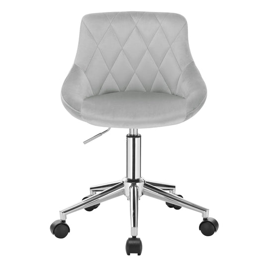 Office Chair - Ergonomic Office Chair - Saddle Stool - Office Chair - Saddle Stool on Wheels - Height Adjustable Office Chair - with Wheels - for Home Office - Light Gray