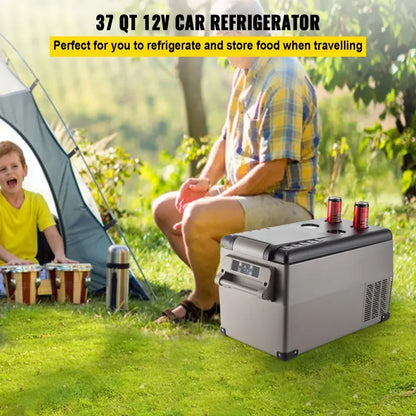 Auto Koelbox - Compressor Koelkast - Koelbox - Compressor Koelbox - Camping Koelkast - met Vriezerfunctie - 55L - 12V/24V & 230V AC - 45dB - -20°C tot +20°C - Voor Camping - Auto - Boot & Buitenactiviteiten
