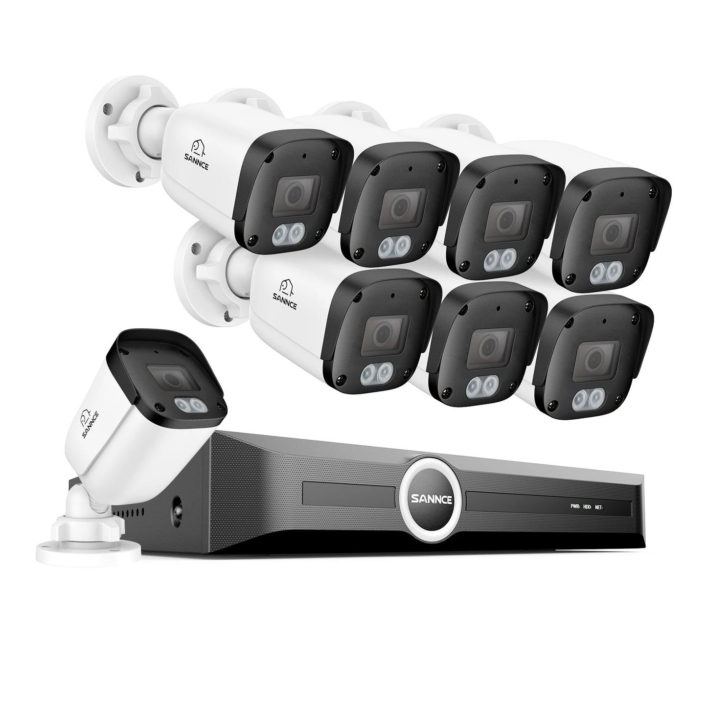Beveiligingscamera Set – CCTV Camerasysteem – IP Camera Set – Surveillance Camera – Nachtzicht 5MP – 8 Kanaals PoE NVR