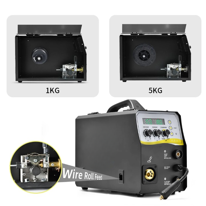 Elektrode Lasmachine - Lasmachine - Lasapparaat - Digitaal Inverterlassen - Draagbare MIG-lasser - AC 230V - 50/60Hz - AC - DC - MIGCO2 - LIFT TIG - ARC - IGBT - 250A - 53 x 29 x 48 cm - Zwart