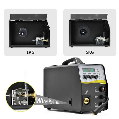 Elektrode Lasmachine - Lasmachine - Lasapparaat - Digitaal Inverterlassen - Draagbare MIG-lasser - AC 230V - 50/60Hz - AC - DC - MIGCO2 - LIFT TIG - ARC - IGBT - 250A - 53 x 29 x 48 cm - Zwart