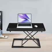 Office Desk - Adult Desk - Computer Desk - Computer Desk - Computer Table - Laptop Table - Keyboard Stand - Adjustable Height - Standing Workstation - Standing Table - Black