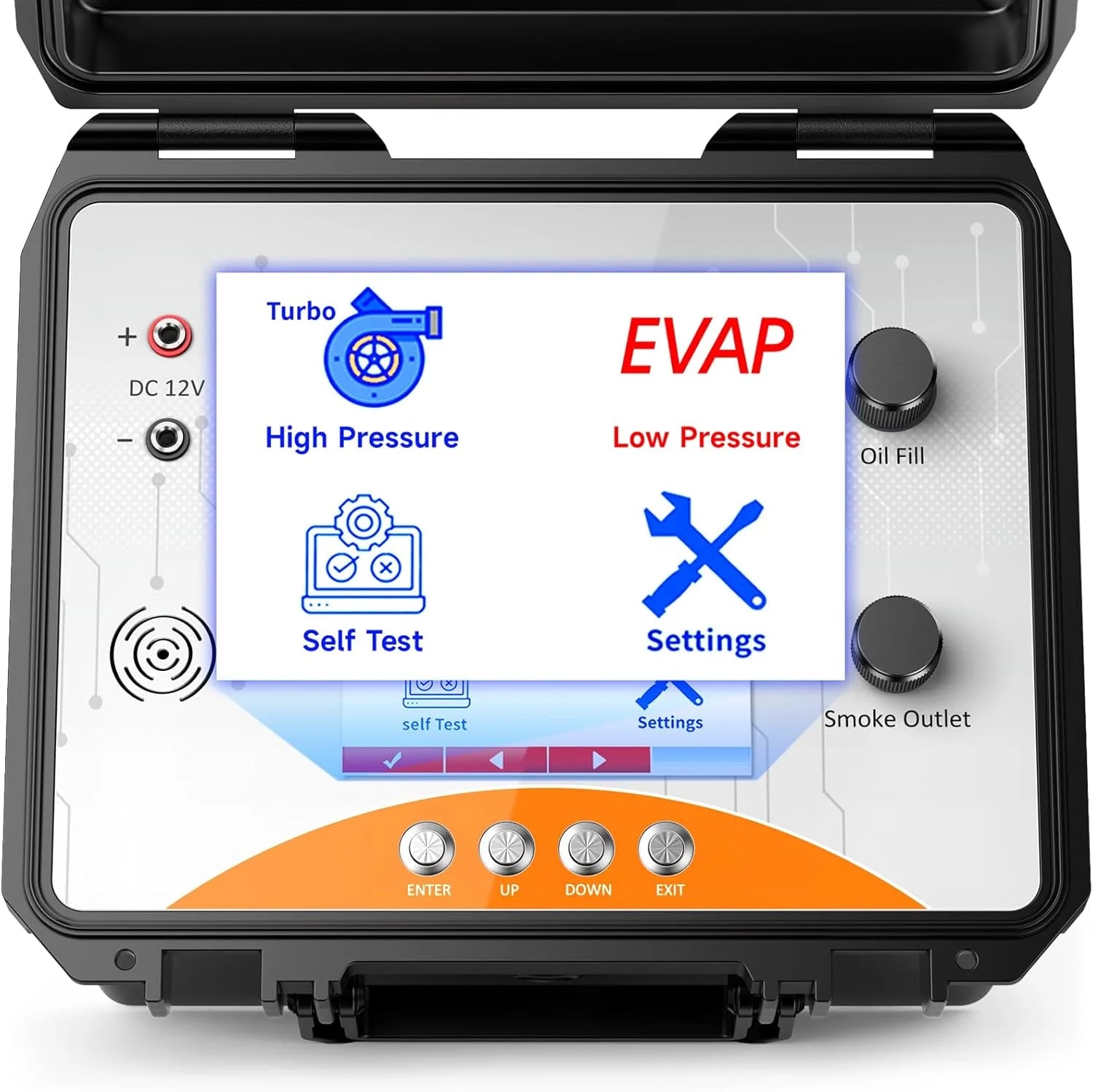 Diagnose Smoke Machine – Lekdetectie Apparaat – Rookmachine Auto – Vacuümsysteem Tester – Duale Modus – Ingebouwde Luchtpomp – Kleur LCD-Scherm - QUORE