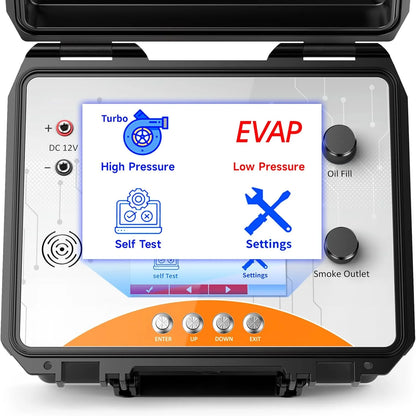 Diagnose Smoke Machine – Lekdetectie Apparaat – Rookmachine Auto – Vacuümsysteem Tester – Duale Modus – Ingebouwde Luchtpomp – Kleur LCD-Scherm - QUORE