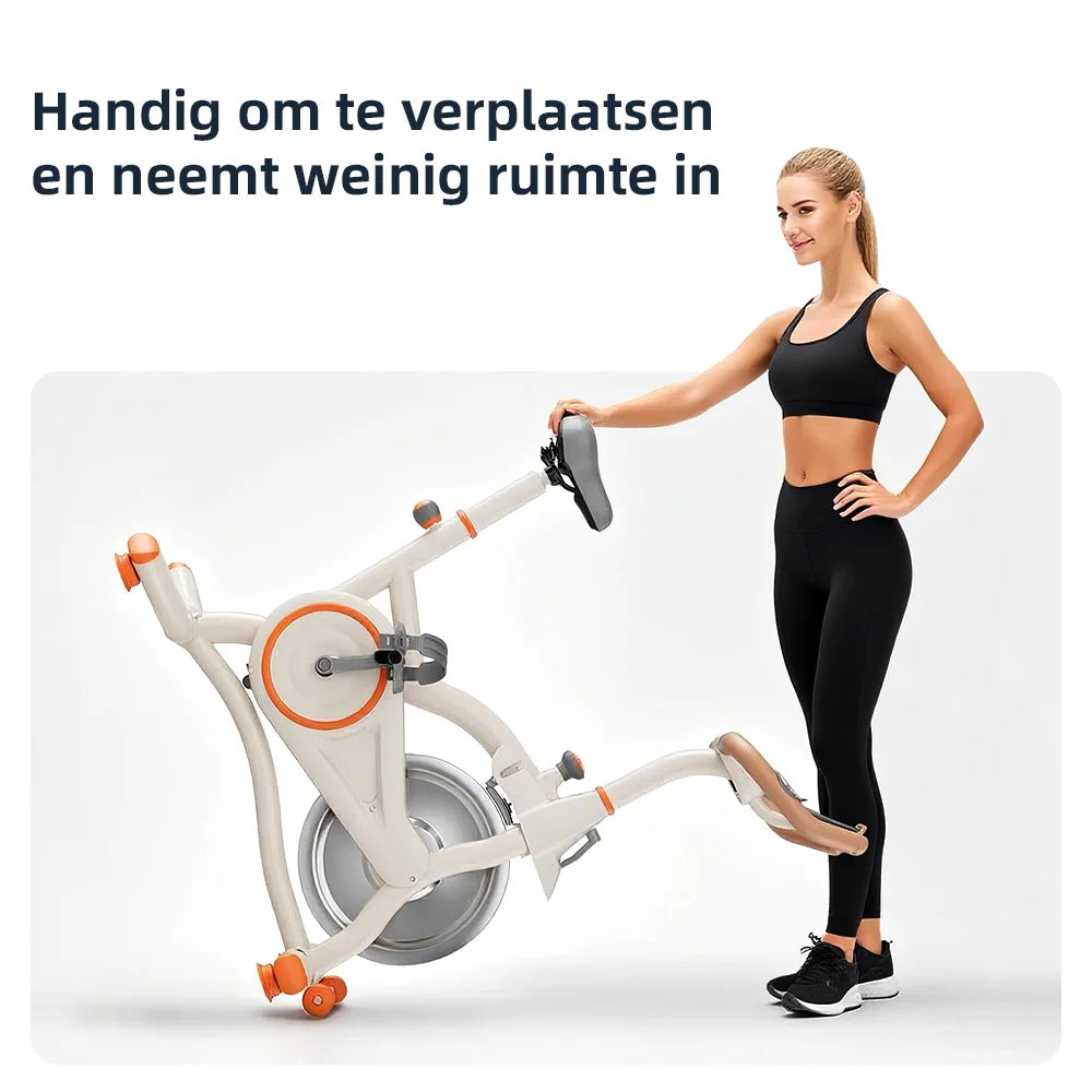 Hometrainer – Spinningfiets – Fitnessfiets – Indoorfiets – Fitnessapparaat – Stil en Compact – Magnetische Weerstand Met Bluetooth - QUORE