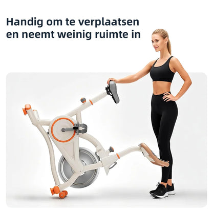Hometrainer – Spinningfiets – Fitnessfiets – Indoorfiets – Fitnessapparaat – Stil en Compact – Magnetische Weerstand Met Bluetooth - QUORE