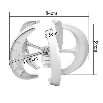3000W Verticale As Windturbine – Windgenerator – Windmolen – Windenergie Generator – Windmolen Generator – 12V Met MPPT Lader – Stil En Laag Startwindvermogen - QUORE