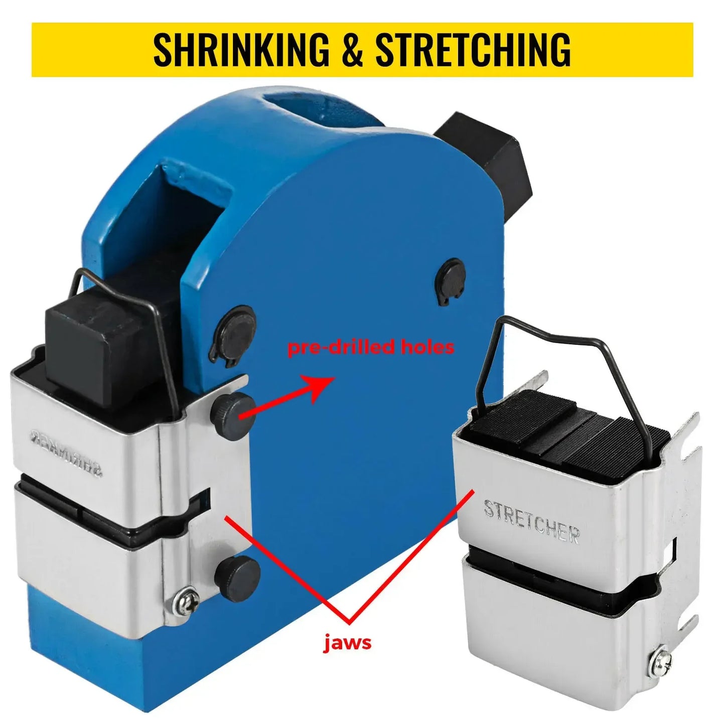 Plaatwerk Shrinker - Brancard Kit Met 2 Kaken - Handmatige Vormbuiging Vormen Machine - 1 Behuizing Samengestelde -  Hendel - QUORE