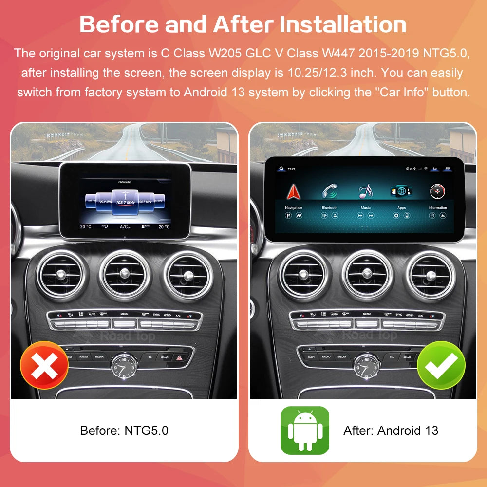 Android 13 Touchscreen – Multimedia Unit – Navigatiesysteem – Auto Radio – Head Unit – 10,25 Inch Scherm – Qualcomm 8GB RAM & 128GB Opslag