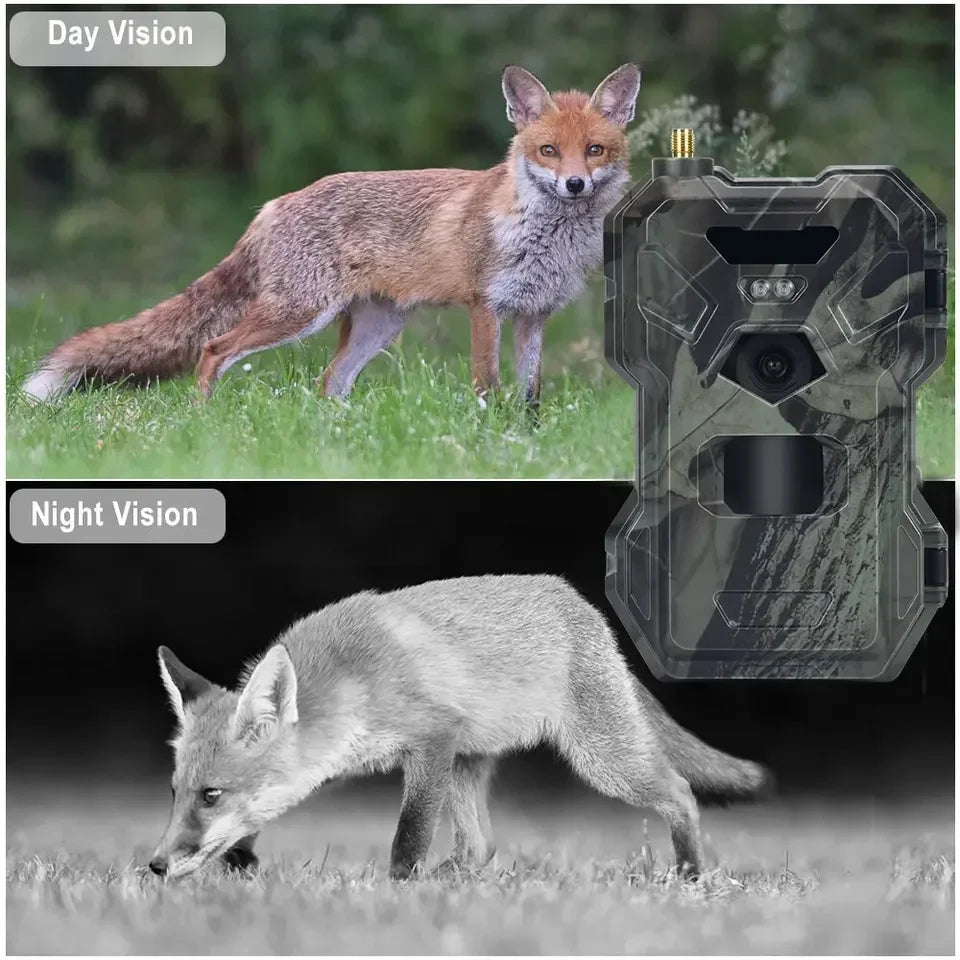 4G Wildlife Jachtcamera – Trail Camera – Wildcamera – Bewegingscamera – Jachtcamera – 30MP Resolutie – Infrarood Nachtzicht - met 64GB