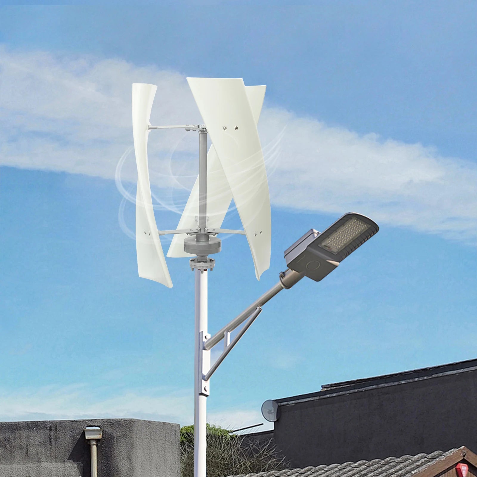 Windturbine – Verticale Windmolen – Windgenerator – Aerogenerator – Energieopwekker – 100W Vermogen – Stil Geluidsniveau - QUORE