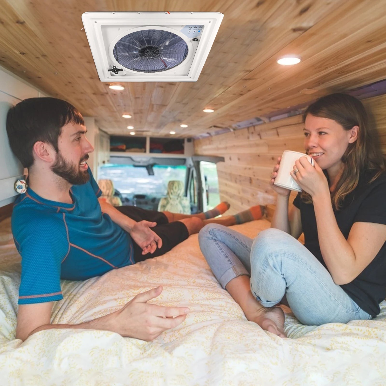 Dakventilator Camper – Dakventilator Caravan – Dakventilator Motorhome – Dakventilator Campervent – Elektrische Dakventilator Met Afstandsbediening – 12V Motor Met 3 Snelheden – Automatische Regendetectie - QUORE