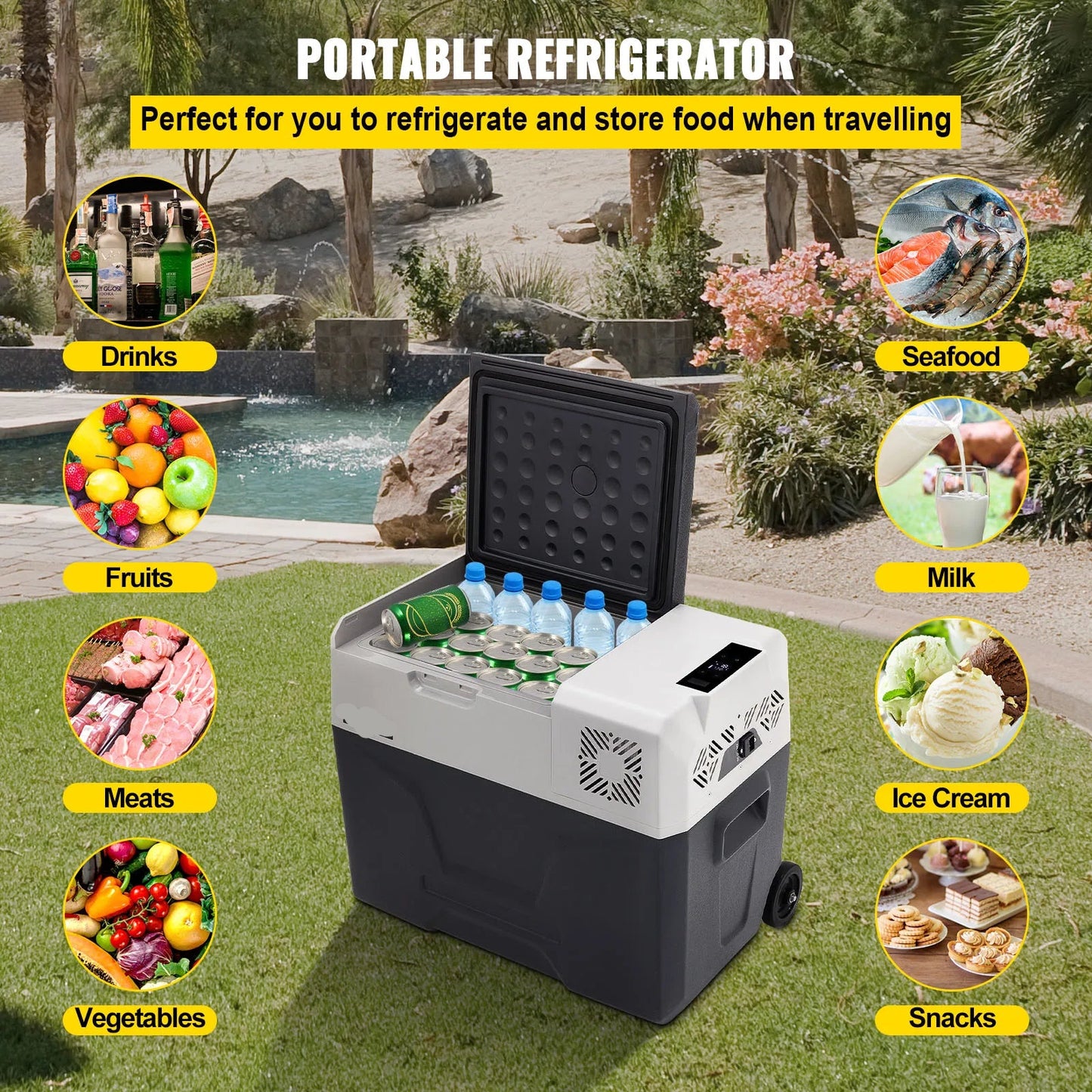 Autokoelkast – Koelbox – Draagbare Koelkast – Camping Koelbox – 30L Inhoud – Variabele Temperatuur – Stille Werking