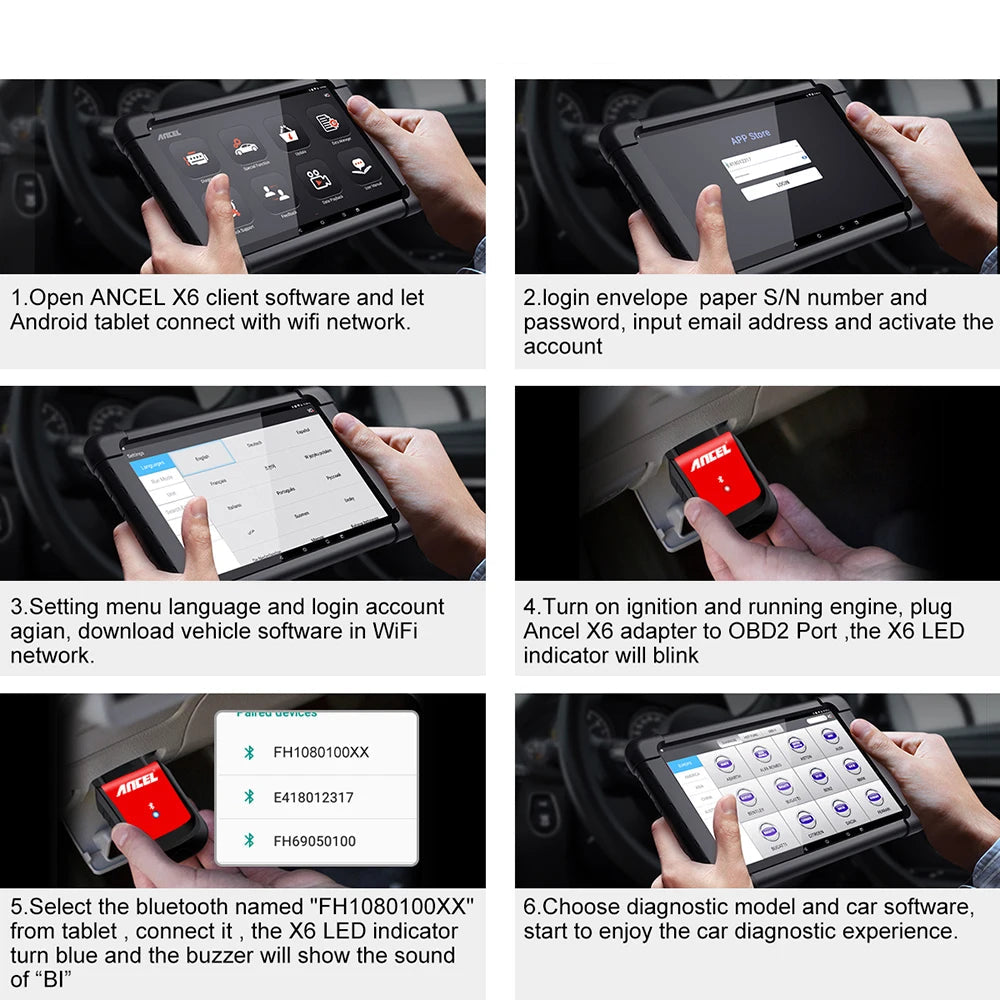 OBD2 Scanner – Diagnoseapparaat – Autodiagnose – Foutcode Lezer – Systeemdiagnose – 10,1 Inch Touchscreen – Bluetooth Verbinding