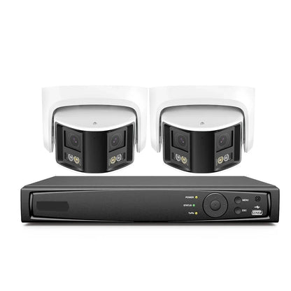 Beveiligingscamerasysteem - Camerabewaking - Beveiligingscamera - POE Camera Kit - Tweeweg Audio - 8CH NVR - 2 Camera's - Weerbestendig - Nachtzicht & Bewegingsdetectie - Binnen en Buiten - Ingebouwde HDD: 4T