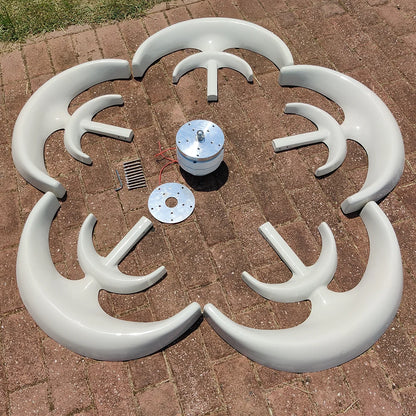 Windturbine - Windmolen - Windturbine Generator - Windenergie - Verticaal As - 3000W - 12V - Met LCD Hybride Regeling - 5 Messen - Stille en Efficiënte Energieoplossing - voor Thuisgebruik